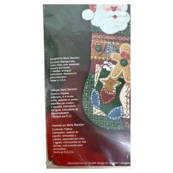 Bucilla Christmas Jewels Stocking Kit - Picture 4 of 5